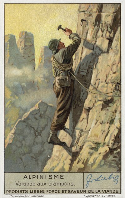 Climbing using crampons by European School